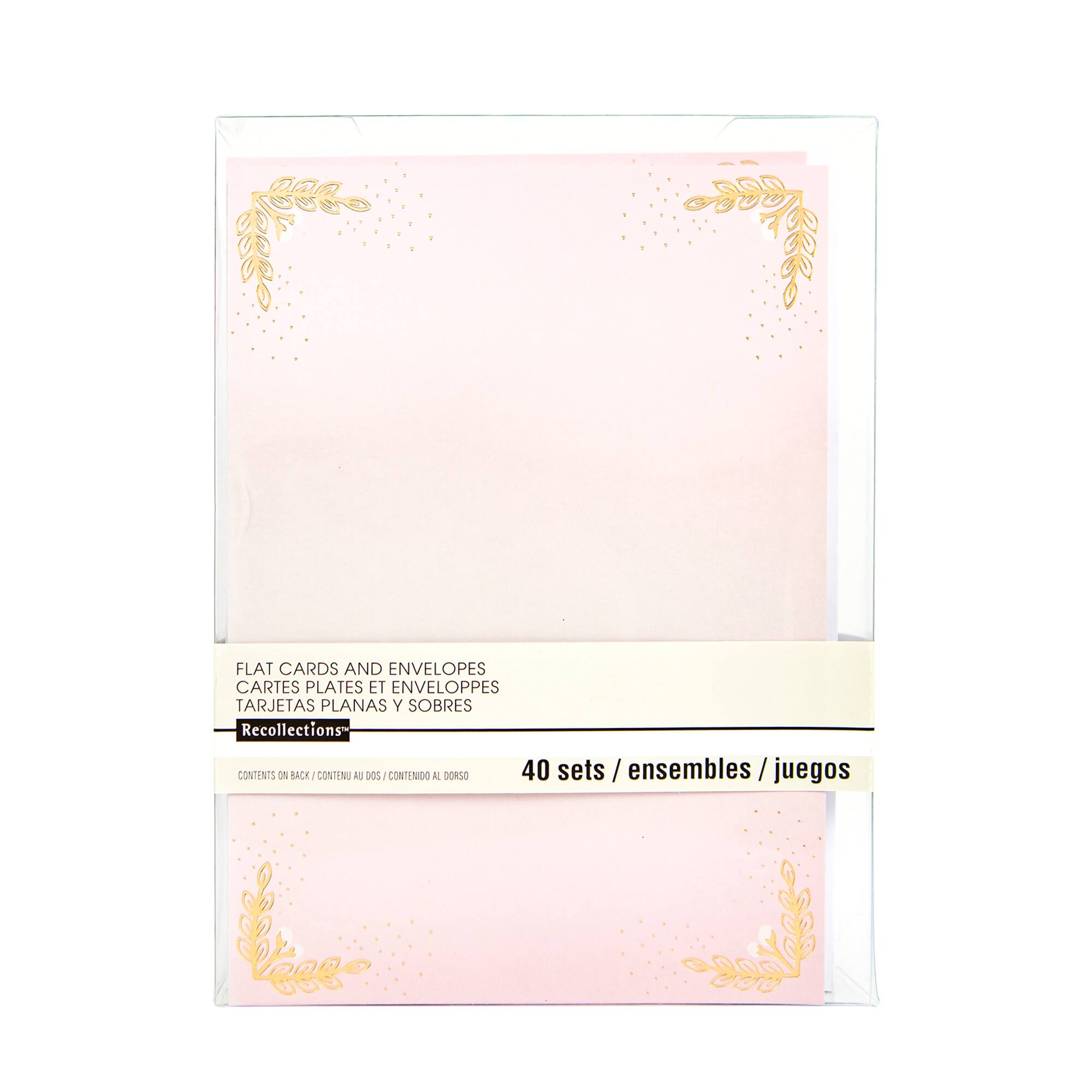 Blush Glam Flat Cards & Envelopes by Recollections™, 5" x 7"